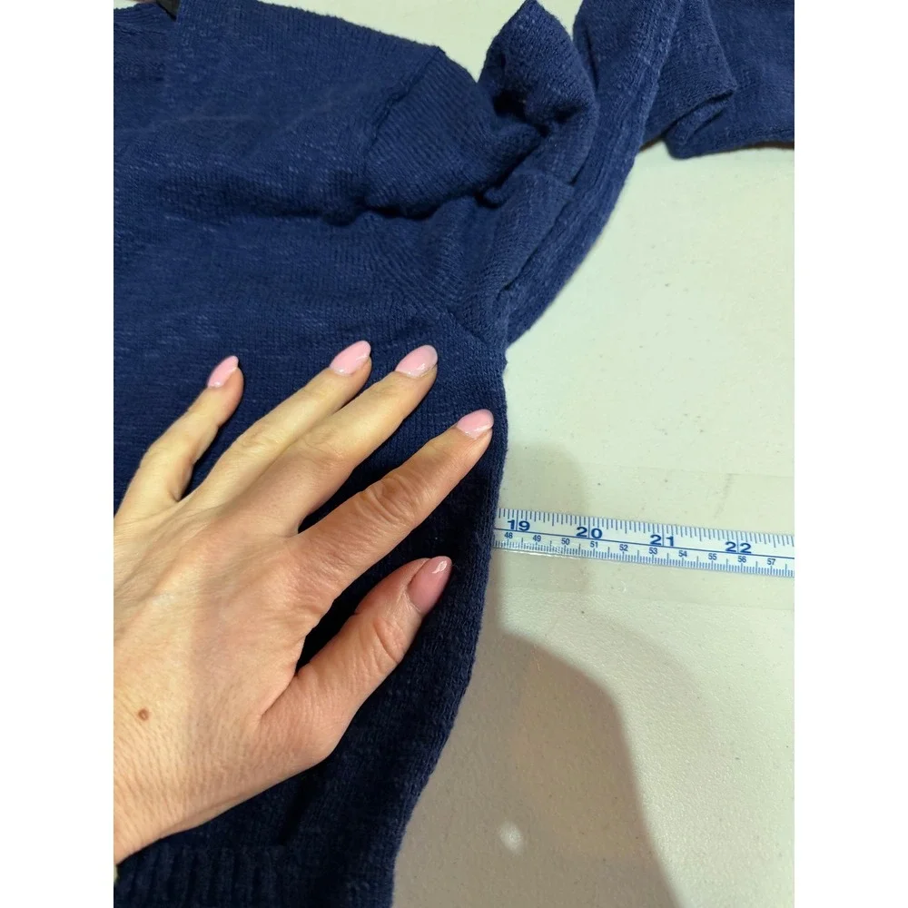 J.Crew Cardigan Sweater Women M Blue V-Neck Button Front AB050 Preppy Classic‎